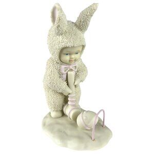 1996 Dept 56 Snowbunnies Easy Does It Springtime Stories Figurine Bunny Croquet